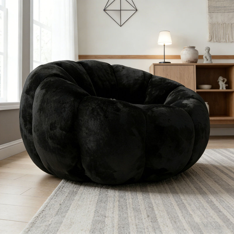 Adult Bean Bag Chair, Noir