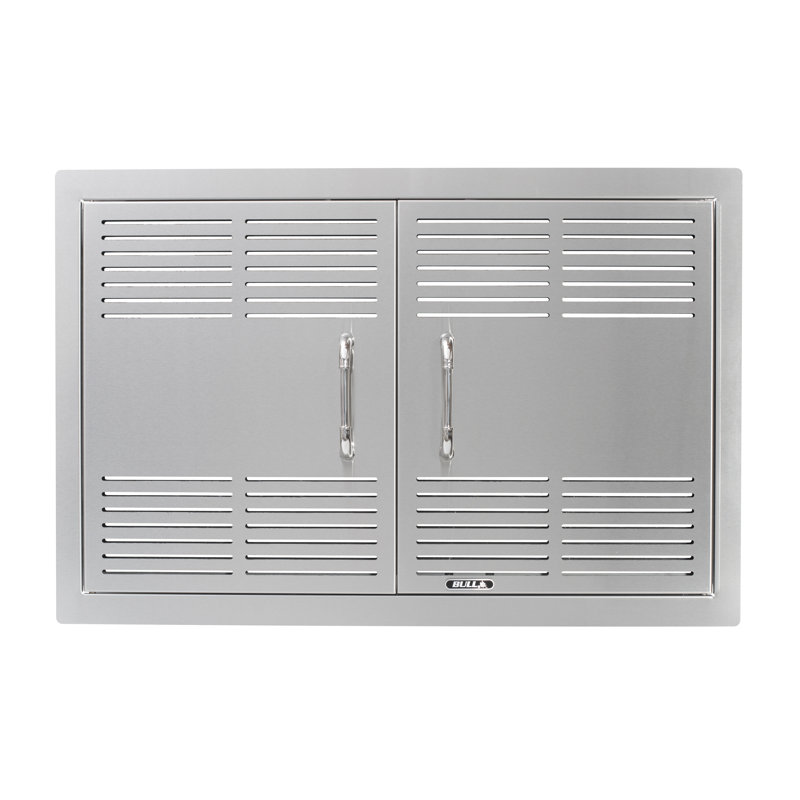 Porte double ajourée en acier inoxydable 30 po avec Reveal