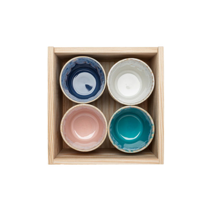 Boîte-cadeau 8 tasses de Lungo, Pink/White/Aqua