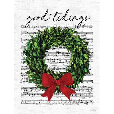 «Good Tidings On Canvas» par impression à lettres et doublée