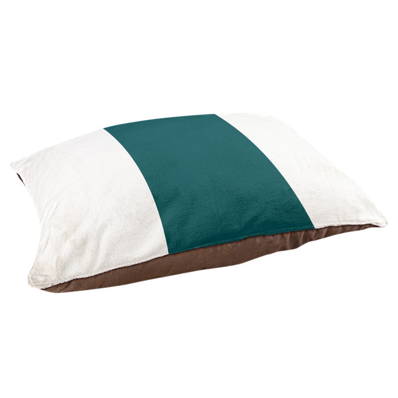 Coussin d'extérieur Memphis, Moyen (l 40 po x P 30 po x H 6,5 po), Blanc/vert