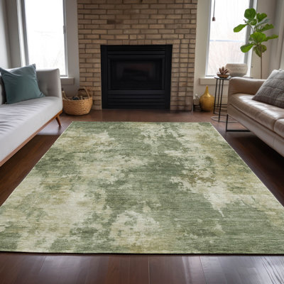 Tapis de sauge Xhevrie intérieur / extérieur lavable à la machine