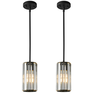 Llinos - Modern Crystal Single Pendant Light With Adjustable Height