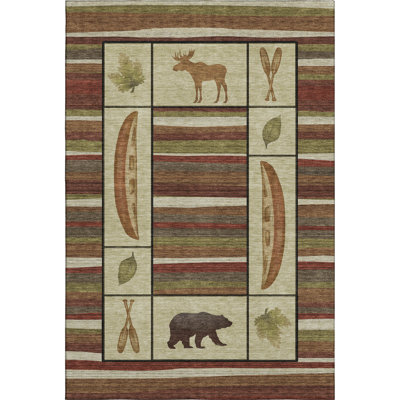 Premium Machine Washable Markhi AMF143 Multi Rug