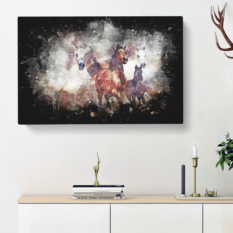 Galloping Horses - Wrapped Canvas, 40cm H x 60cm W x 3cm D
