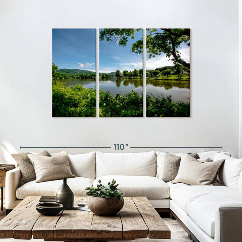 Alvord Smoky Mountains Lake, 48" H x 74" W