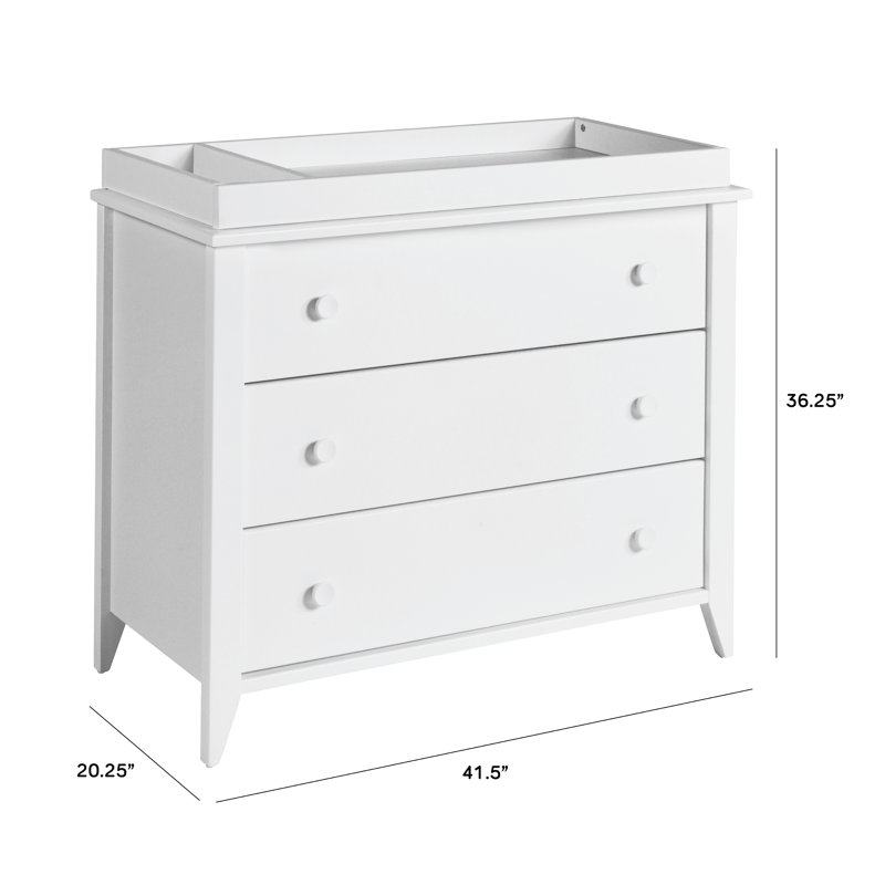 Sprout 3 Drawer Changer Dresser, White