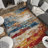 Abstract Red/Blue/Gold Colorful Indoor Area Rug-1079594971