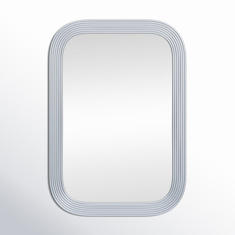 Elowen Metal Rectangle Mirror, Silver