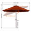 Parasol de marché en oléfine de 2,74 m (9 pi) avec inclinaison et levage à manivelle-1188876250