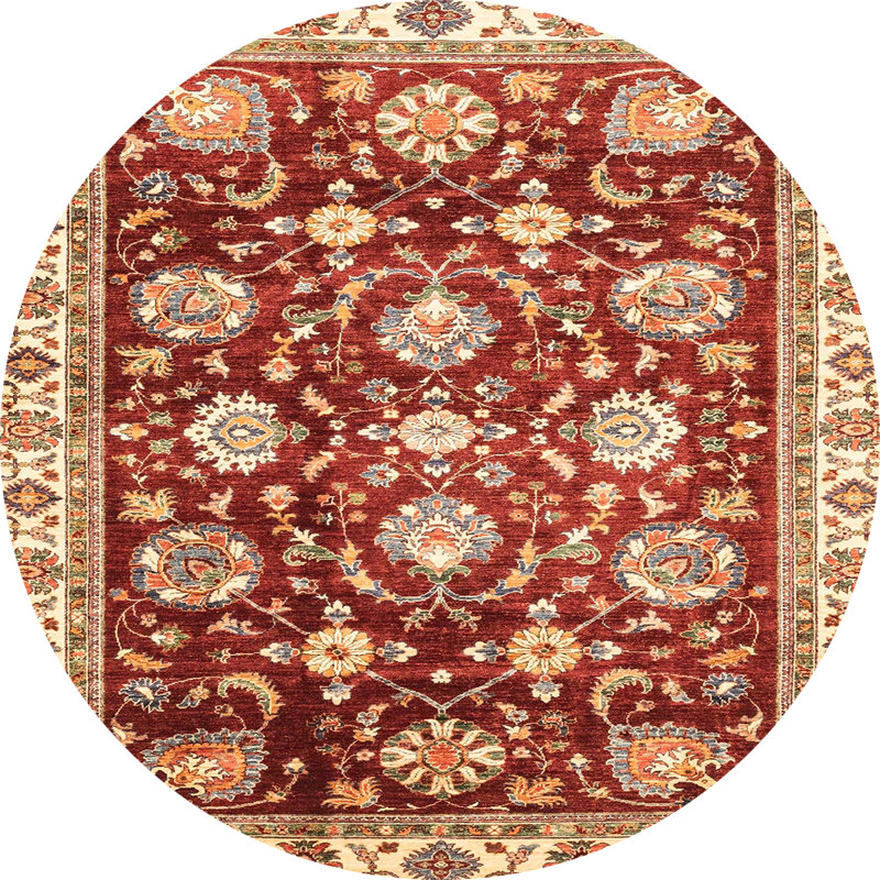 Abstract Indoor Rug, Round 6'