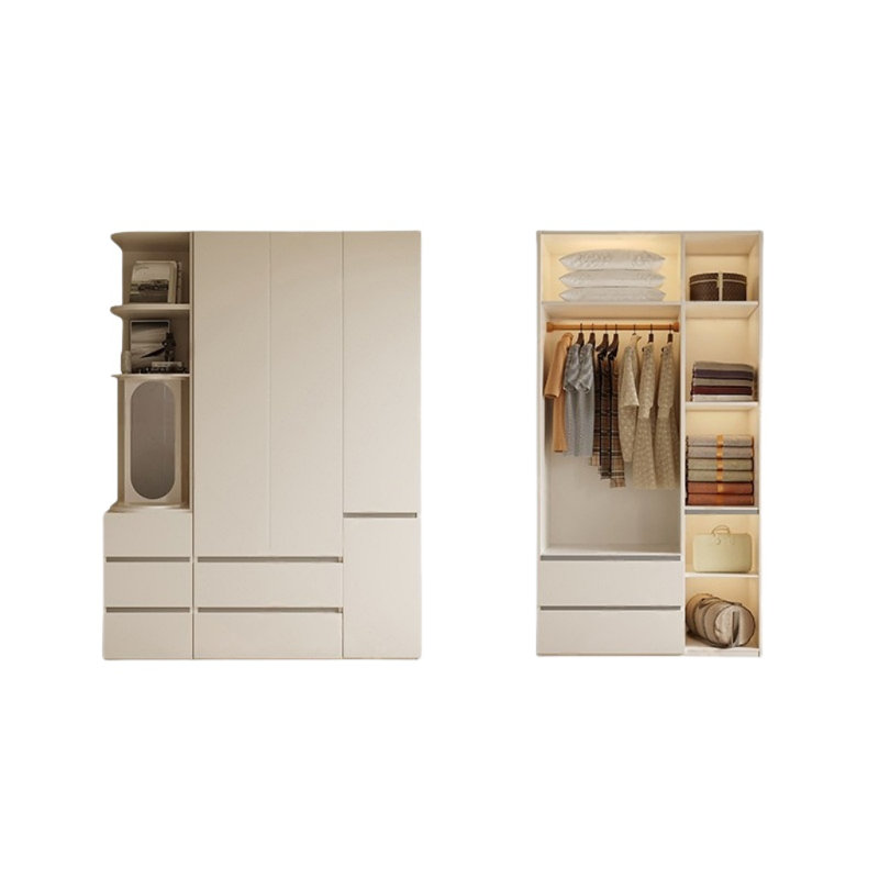 Garde-robe blanche simple et moderne