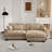 Over Size Modern Upholstered Sofa With Ottoman-868751840