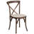 Arquit Series Stackable Wood Cross Back Bistro Dining Chair with Cushion-1004673627-1039790957