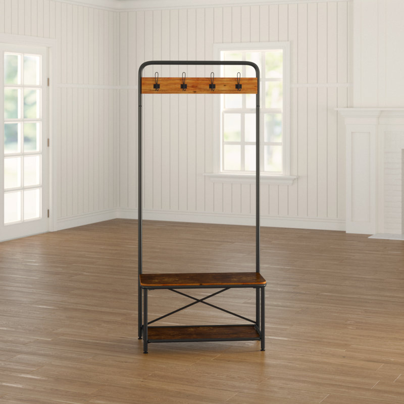 Bracy 80 cm W Hall Tree with Shoe Storage
