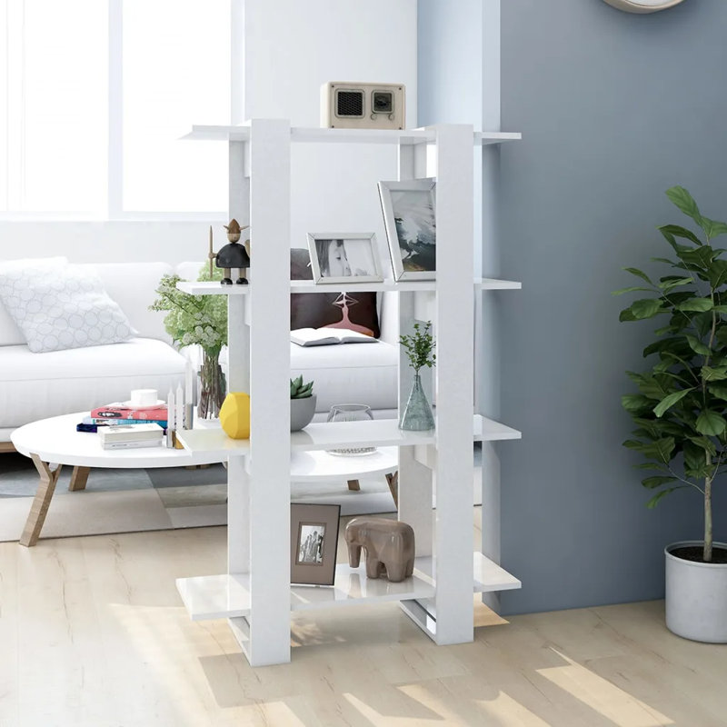 Burnaby 123.5 cm H Etagere Bookcase, 123.5cm H x 80cm W x 30cm D, Sonoma Oak