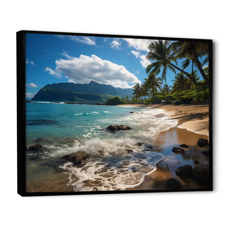 Aloha Tropical Dreamscape II - Maui, impressions encadrées, H 30 po x l 40 po x P 1,5 po, Cadre flottant noir