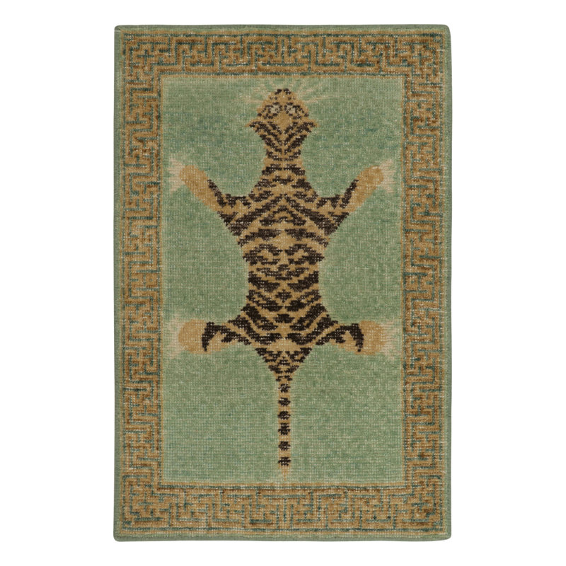 Distressed Homage Wool Animal Print Area Rug, Rectangle 9' x 12'