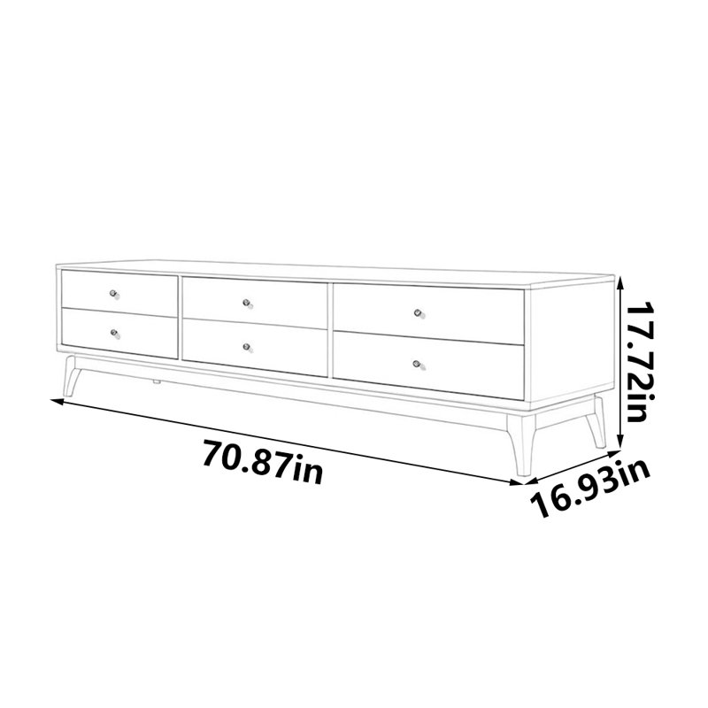 Meuble télé moderne, simple et pratique, 70.87"