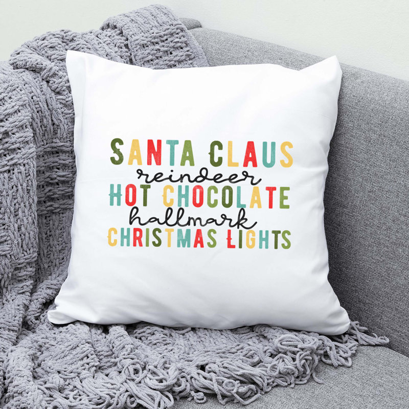 Christmas1_2 Polyester/Polyester Blend Reversible Throw Pillow, 20" x 20"