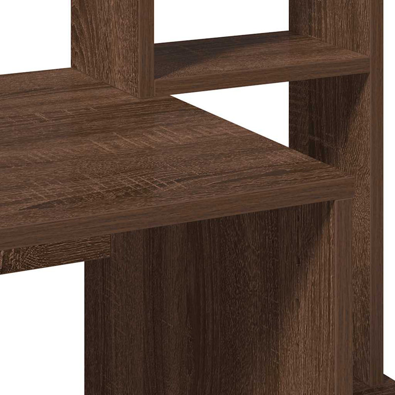Baldomero Computer Desk, Brown Oak