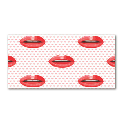Red Lips - Wrapped Canvas Print