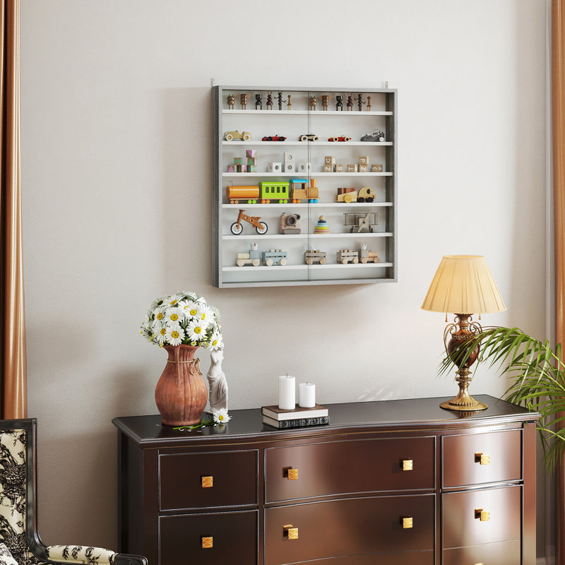 Display Cabinet, Graphite Wood Effect