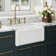 Whitehaus Collection Reversible Fireclay Kitchen Sink with Grid: Three Edge Frame, Plain Front Apron