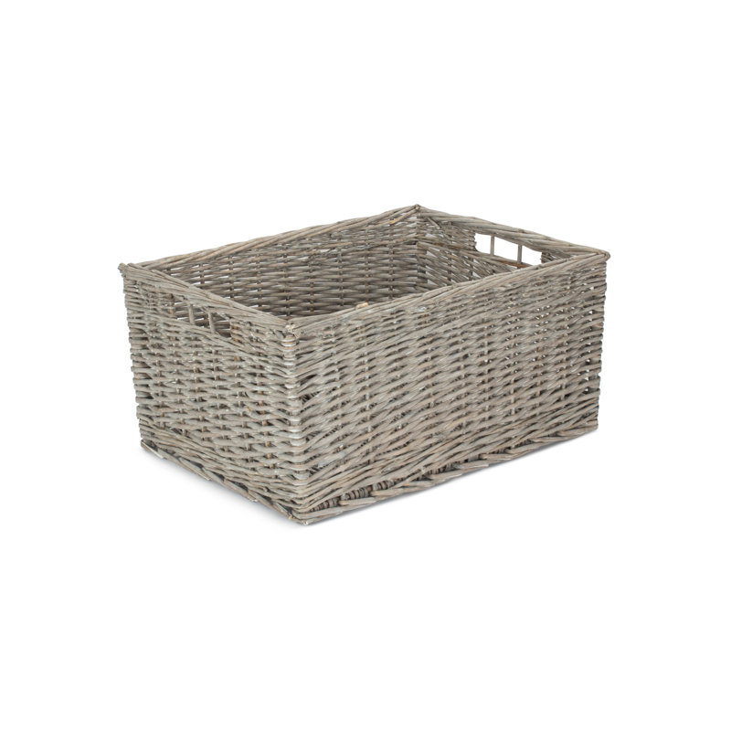 Wicker Storage Basket, 26cm H x 50cm W x 42cm D