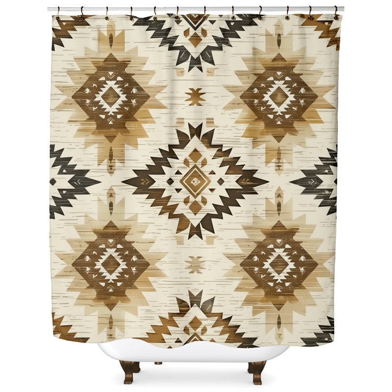 Toneesha Ikat Shower Curtain, 74" H x 71" W