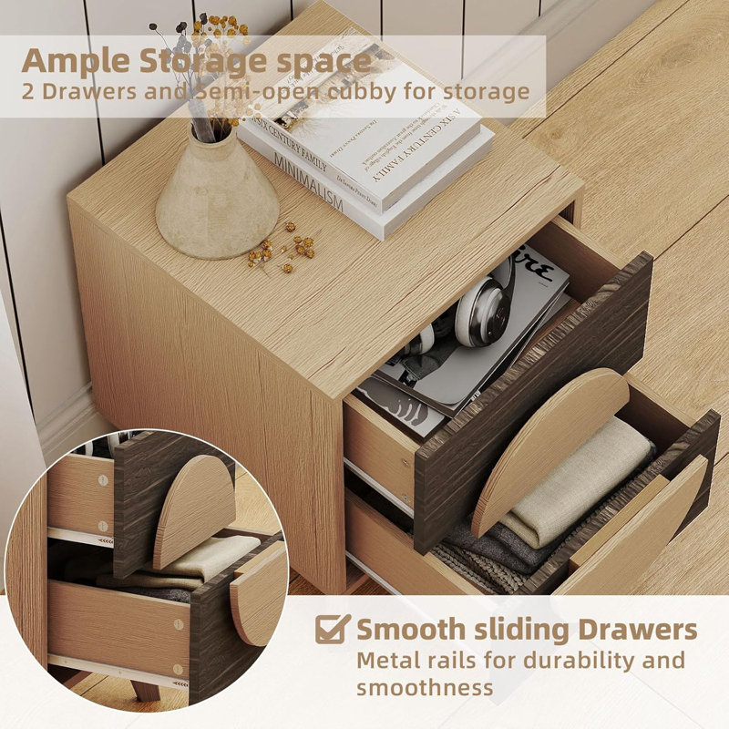 Oak Bedside Table