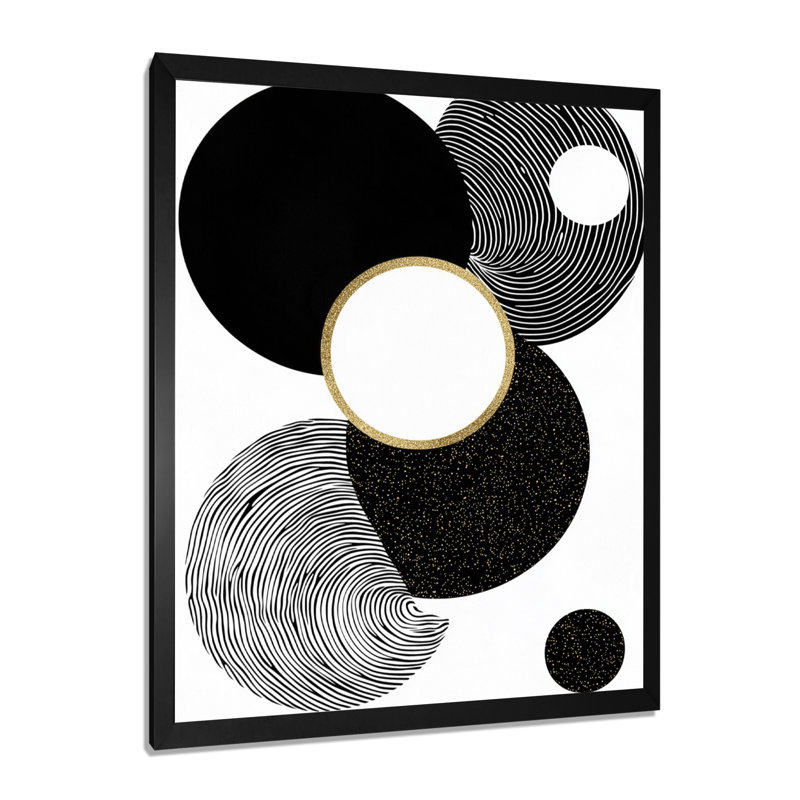 Coalmont - Abstract Wall Art Living Room, Noir, H 20 po x l 12 po, Reproduction encadrée d'une seule photo