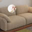 Canapé droit en chenille lavable Mid-Century