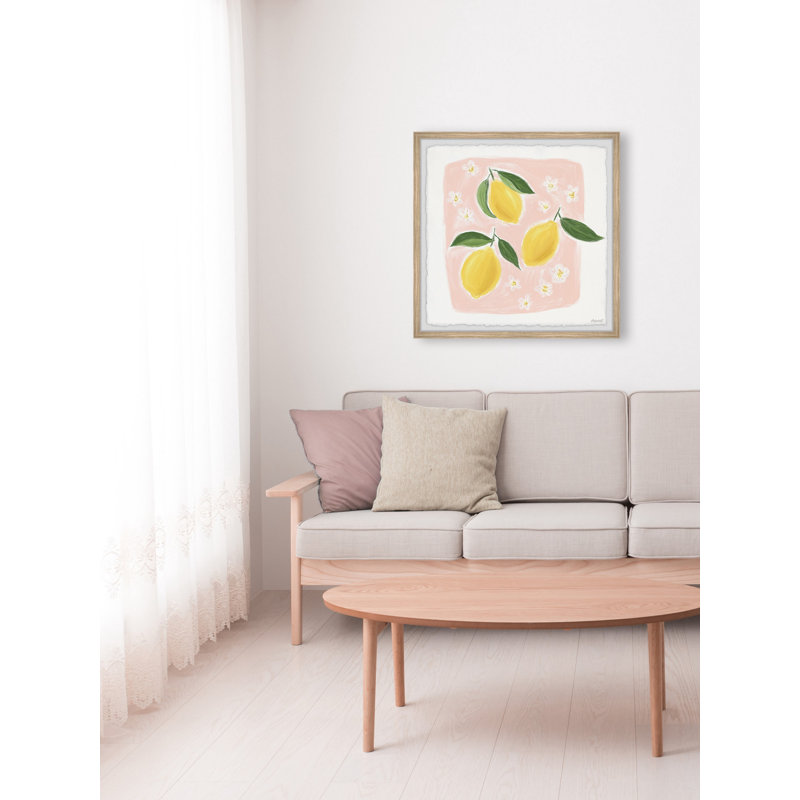 Lemons - Single Picture Frame Painting, 81cm H x 81cm W x 3.81cm D