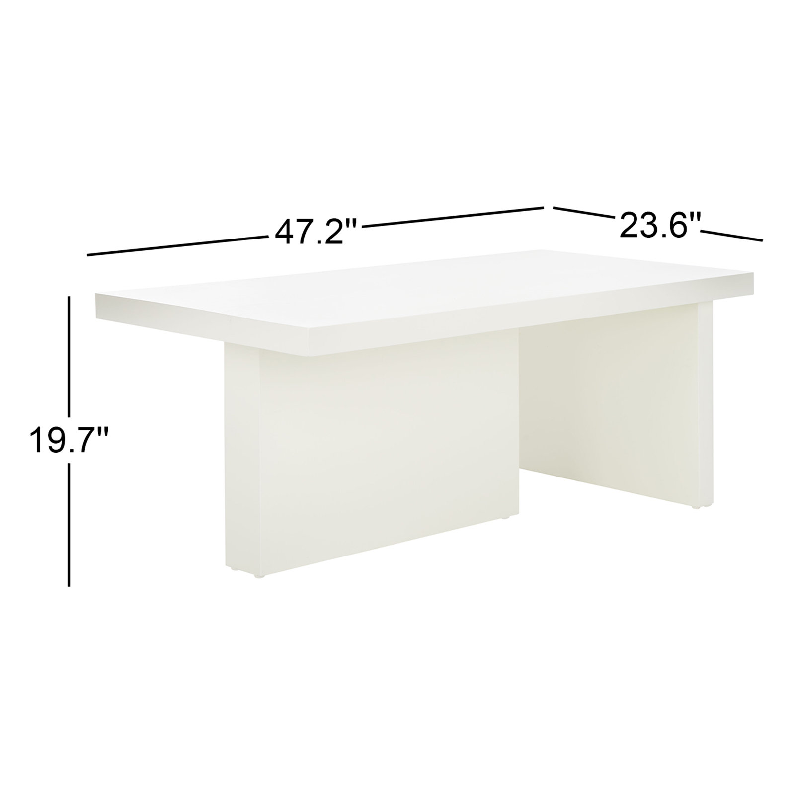 Aava Single Coffee Table, Ivory