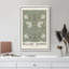 Oeuvre classique "William Morris - Illustration de fleur de pimpernel vert, images murales abstraites de salle de bain florales et botaniques, impression sur toile encadrée,"-95982757-95982755
