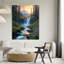 Art mural en verre trempé Waterfall Mountain-133568135