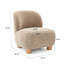 Fauteuil de chambre rembourré organique à profil bas avec pieds en bois massif Organic-125186787