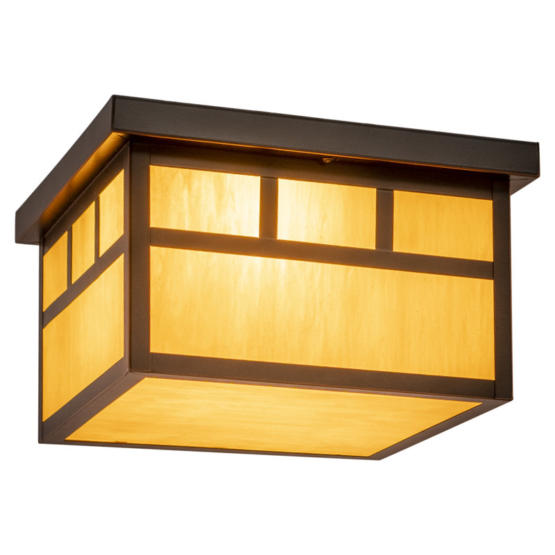 Plafonnier encastré d'extérieur 2 lumières Avaline, Bronze brillant