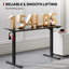 55'' Electric Height Adjustable Standing Desk With Splice Top, Black-649195045-649195046-649195048