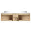 Ensemble de meuble-lavabo double 72 po avec lavabo en céramique, meuble-lavabo flottant avec portes à fermeture en douceur 72 po-1608541539-1608541542