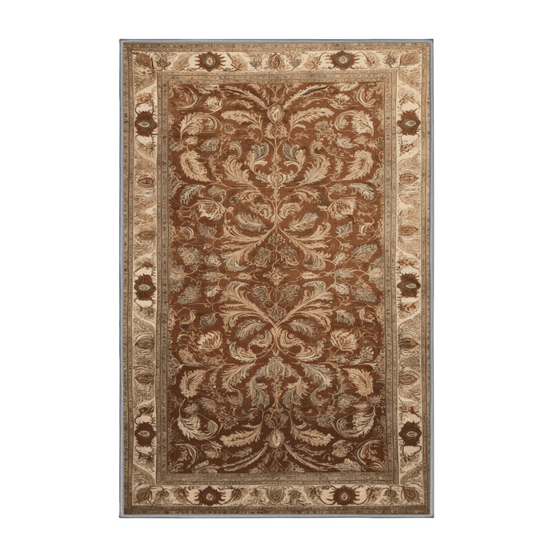 Tapis brun lavable à la machine, Tapis de couloir 2 pi x 4 pi