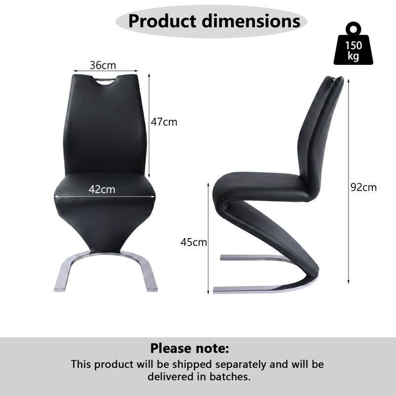Cantilever Chair, Black, 2
