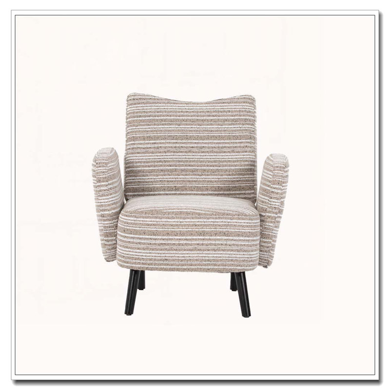 Boucle Upholstered  Accent Chair, Khaki