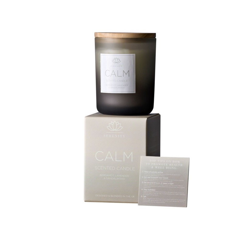 Scented Jar Candle with Glass Holder, 133 oz Jar, Blue, 8.5cm x 6.3cm Jar