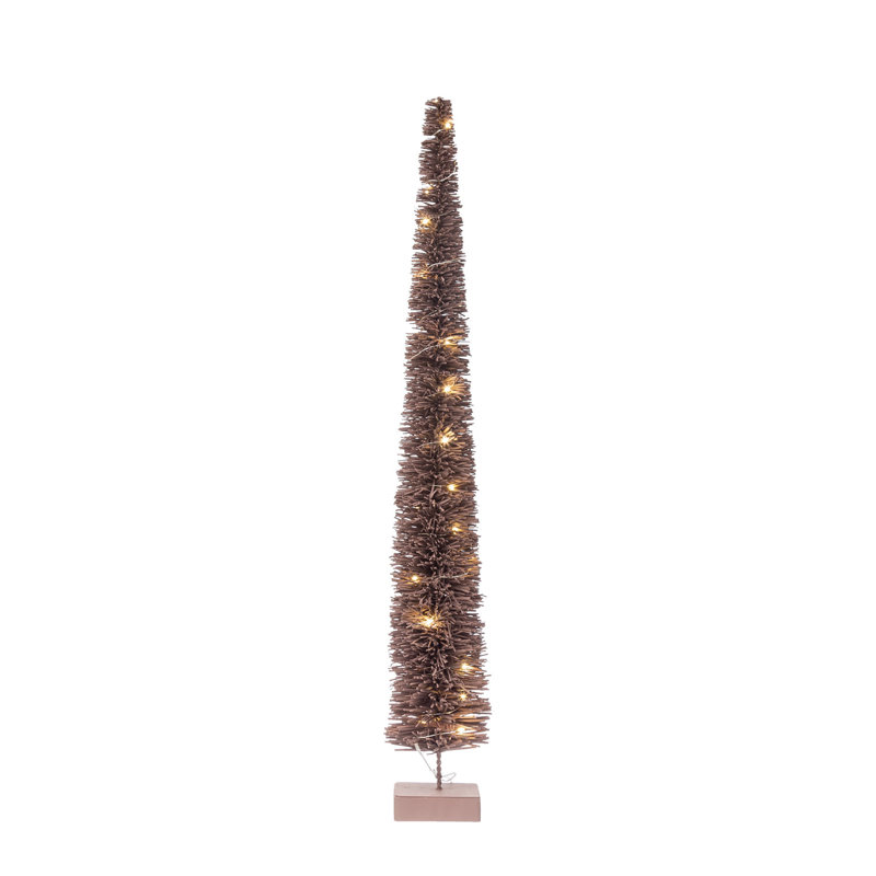 Rotin avec lumières DEL et base en bois