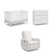 Graco Teddi 5-In-1 Convertible Crib, 3 Drawer Chest With Changing Topper, And Power Recliner 3-Piece Nursery Collection Set
