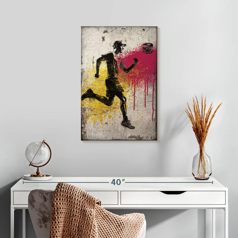 Sireci Runner Chasing Burger, 24" H x 16" W