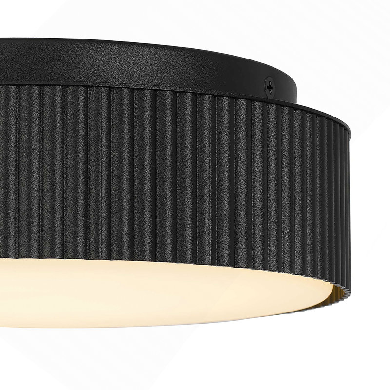 Plafonnier encastré à DEL 9 po noir, H 3 po x l 9 po x P 9 po, Noir
