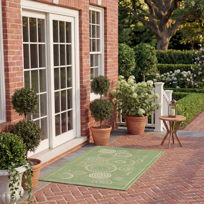 Herefordshire Performance Geometric Indoor/Outdoor Area Rug, Rectangle 2' x 3'7"